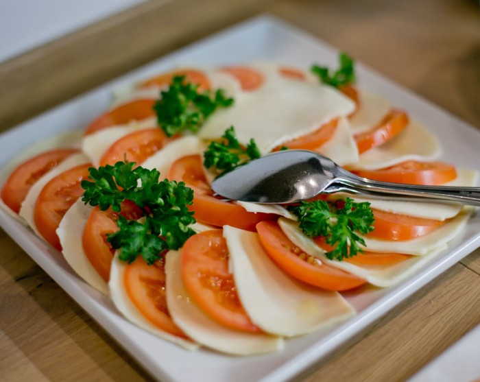 Tomate und Mozzarella für Feinschmecker